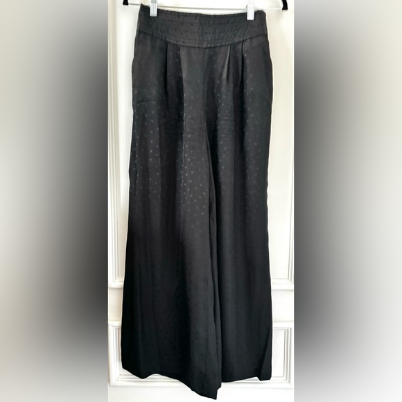 Rebecca Taylor Silk Jacquard Tie Waist Pants - Picture 2 of 7